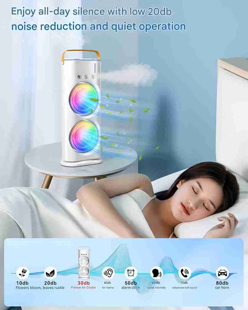 portable Doul Fan Rechargeable cooler cum A/C*