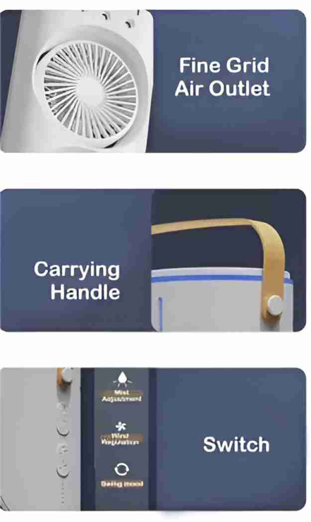 portable Doul Fan Rechargeable cooler cum A/C*