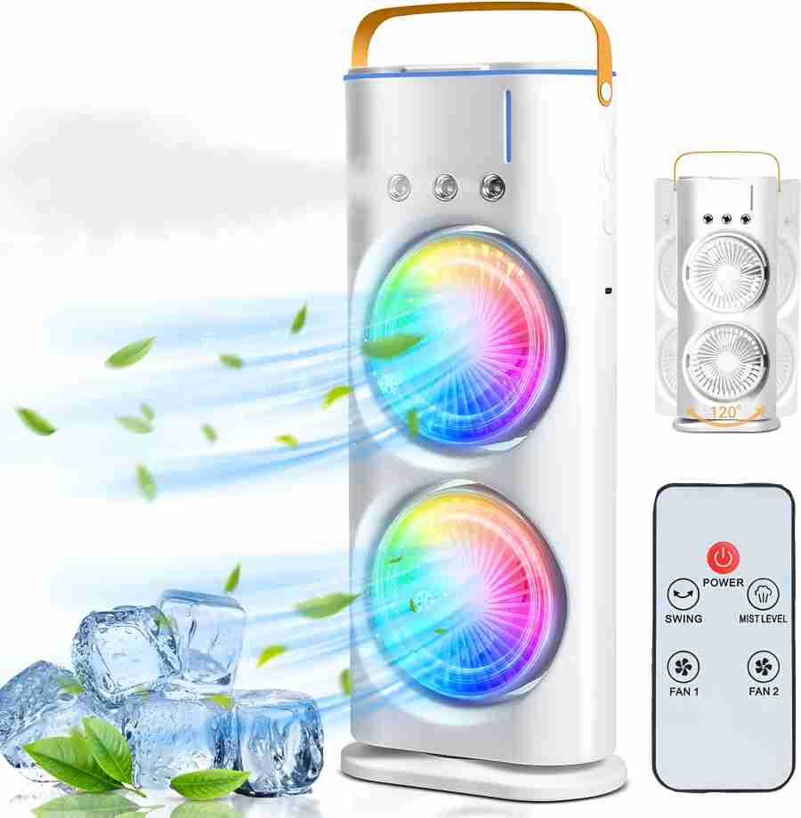portable Doul Fan Rechargeable cooler cum A/C*